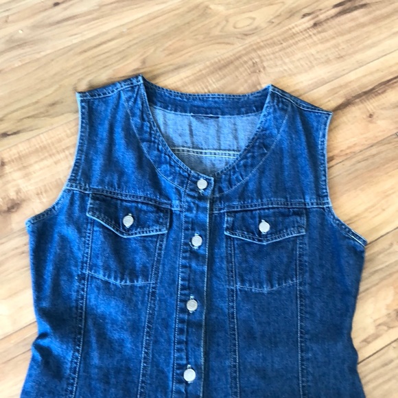 90’s Button Down Jean Dress - Picture 2 of 2
